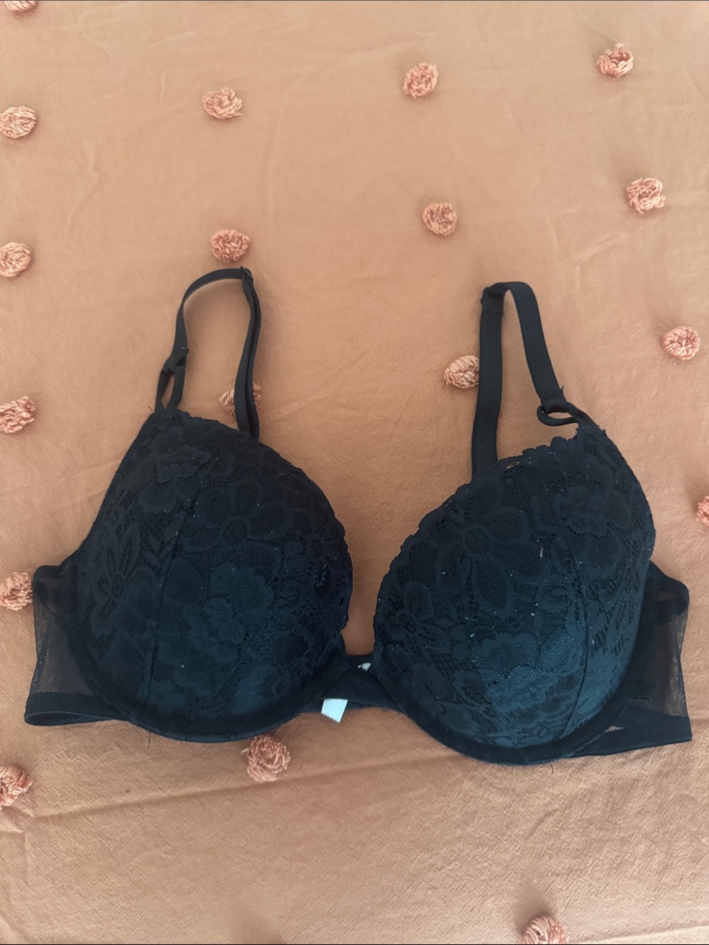 Victori’s Secret Black Lace Push-Up Bra - Women Intimates- 36C